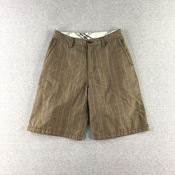 Volcom Shorts Mens 30 Bermuda Flat Front Brown Casual‎ Adult Skate - Picture 1 of 7